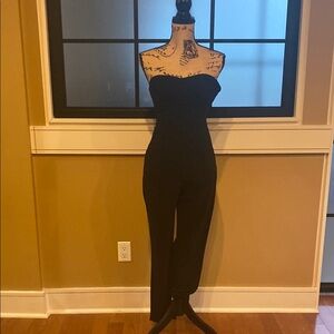 Bebe Elegant Black Strapless Jumpsuit. Sz 2 GUC